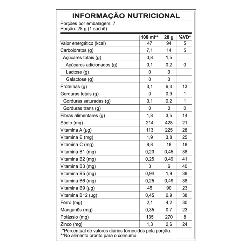 Sopa Instantânea Frango com Legumes 7 Sachês por Caixa - 196g (28g Cada) - Imagem 3